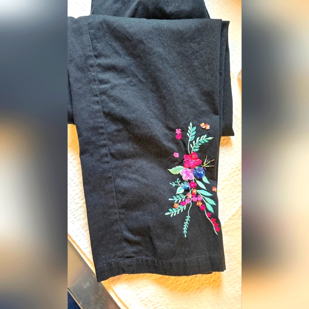 Studio West Black Cotton Pants Large